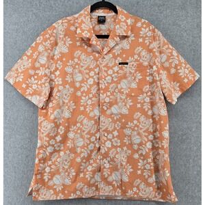 Grunt Style Mens Tropical Death Shirt Sz XL Orange Skull Coffin Grenade Military